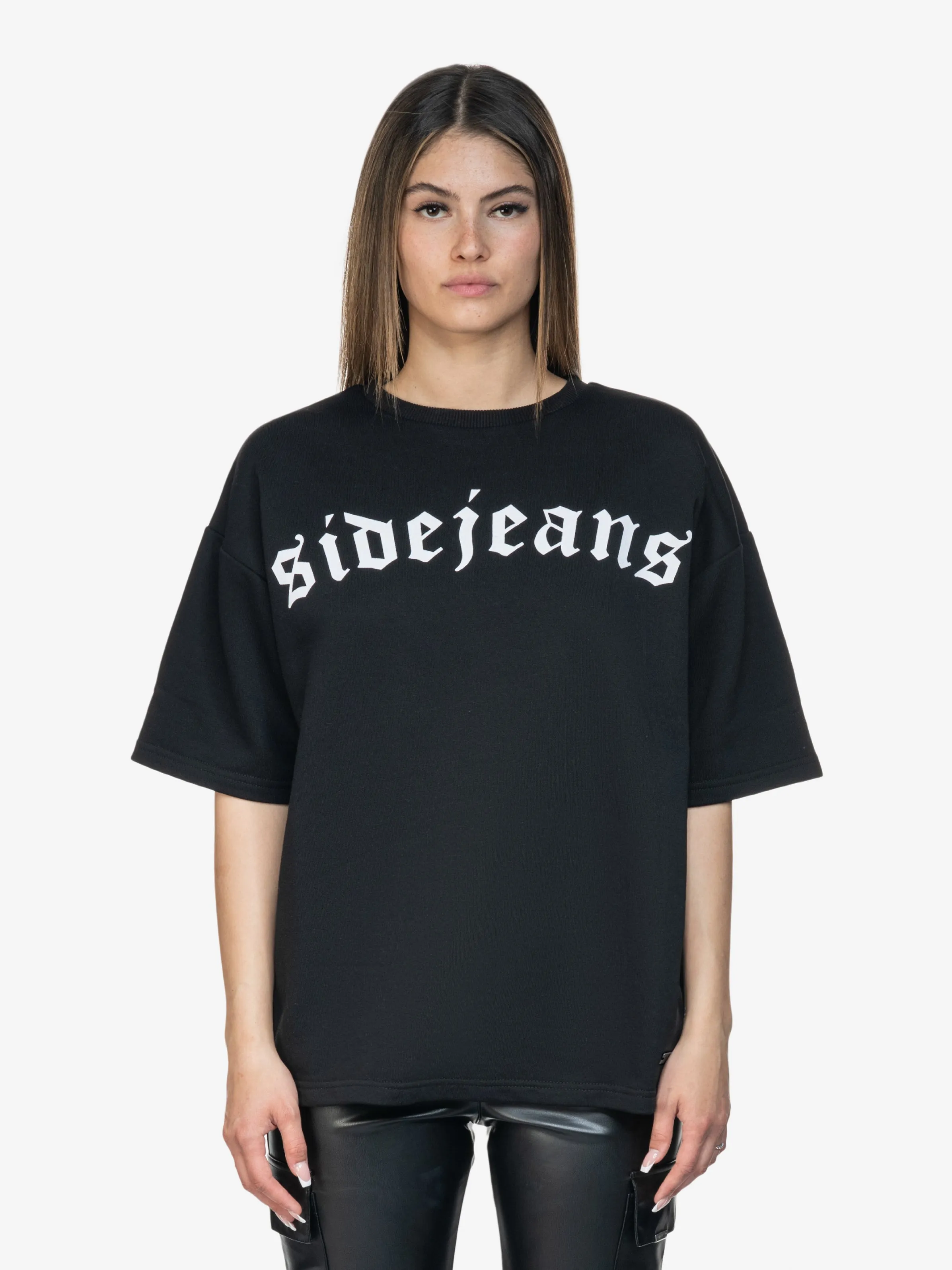 BASIC SIDEJEANS TEE BLACK