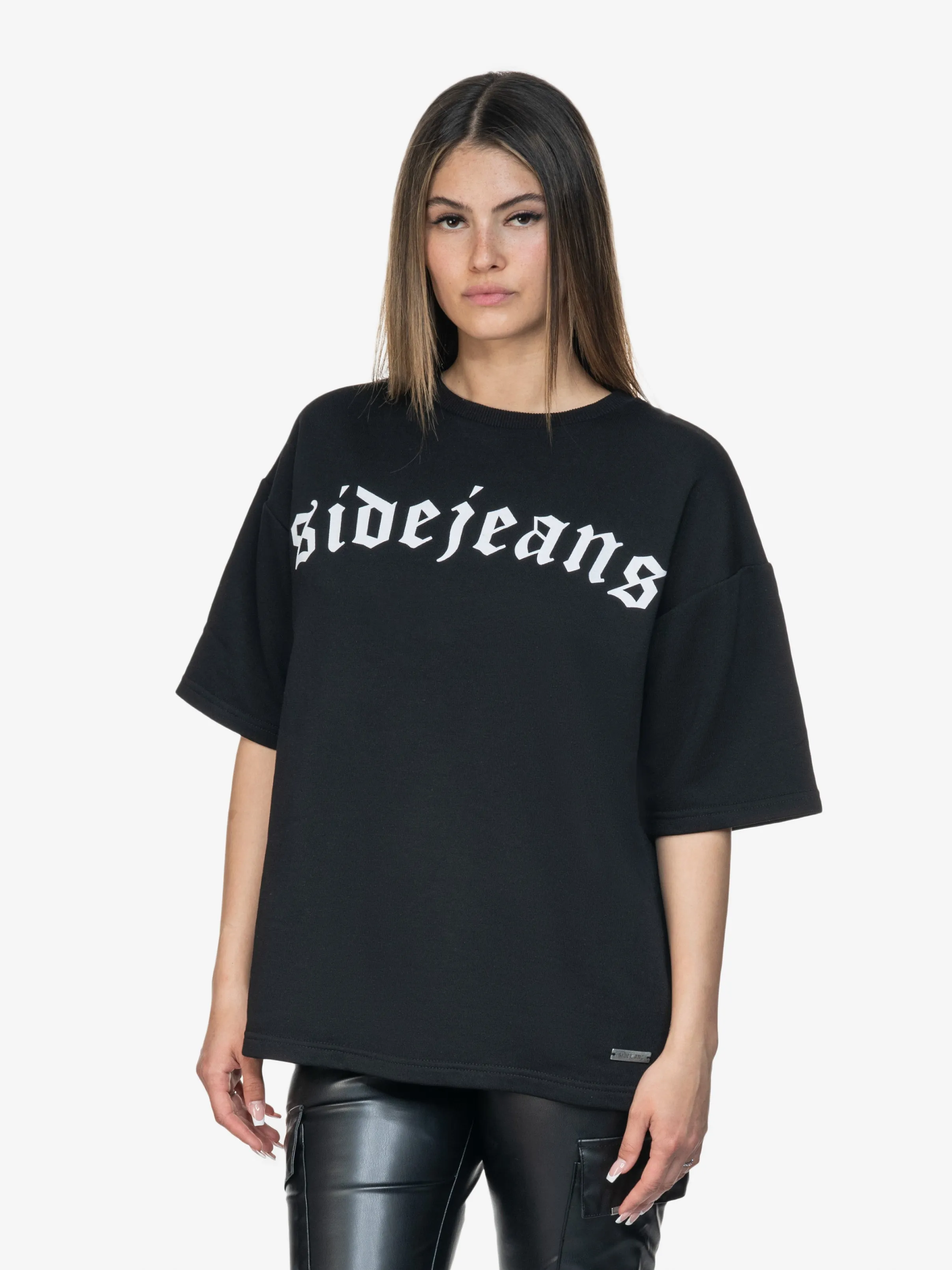 BASIC SIDEJEANS TEE BLACK