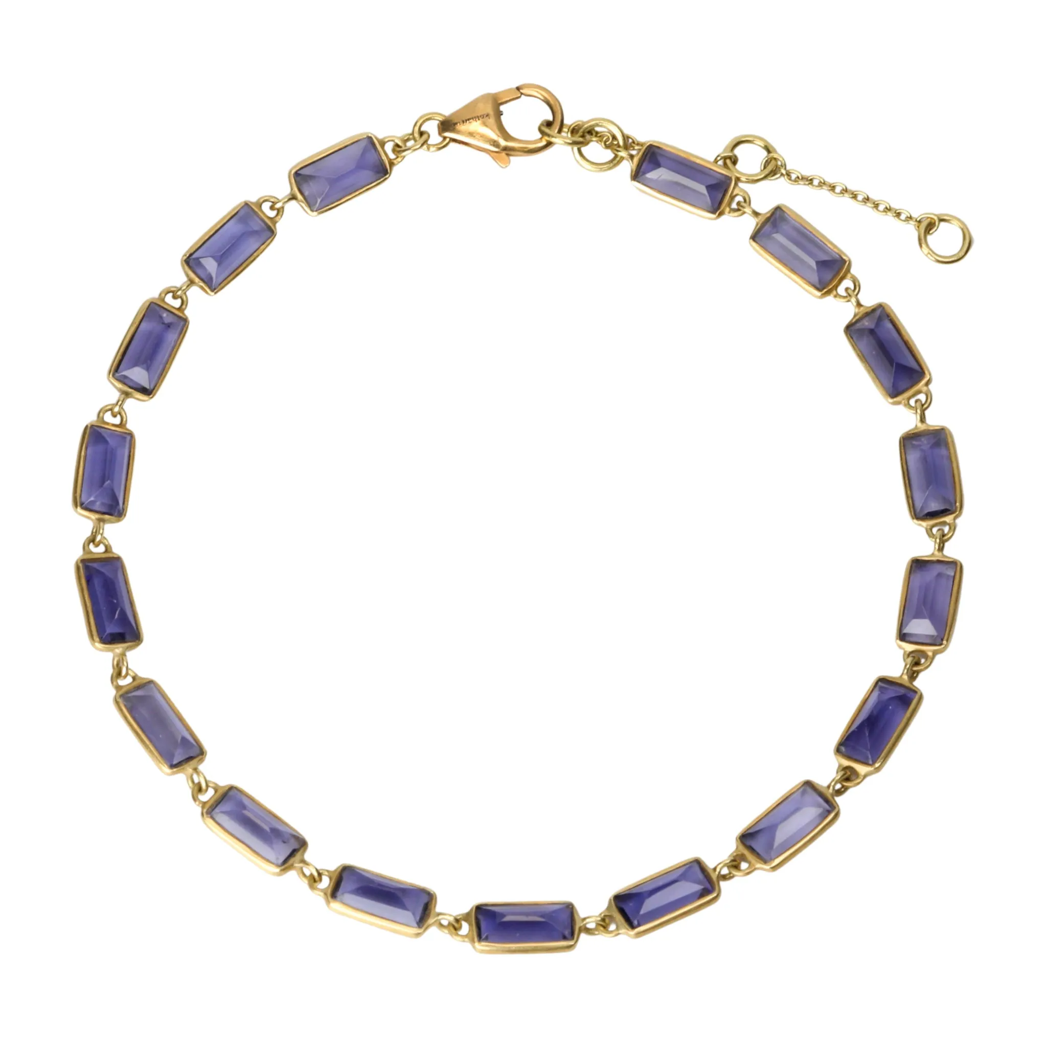 Bezel-Set Iolite Stiletto Bracelet