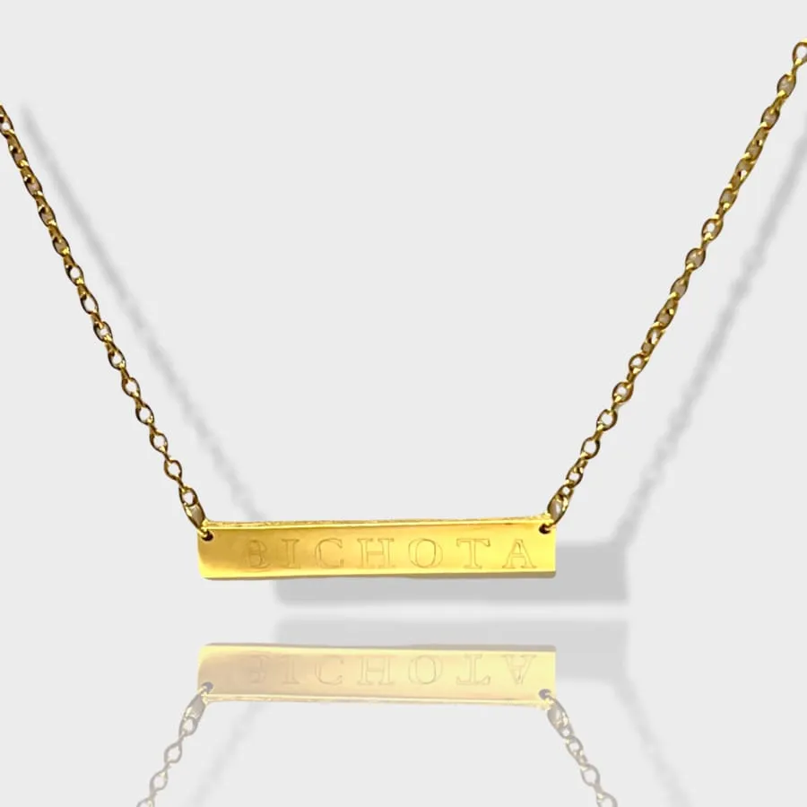 Bichota custom id - necklace 18kts gold plated