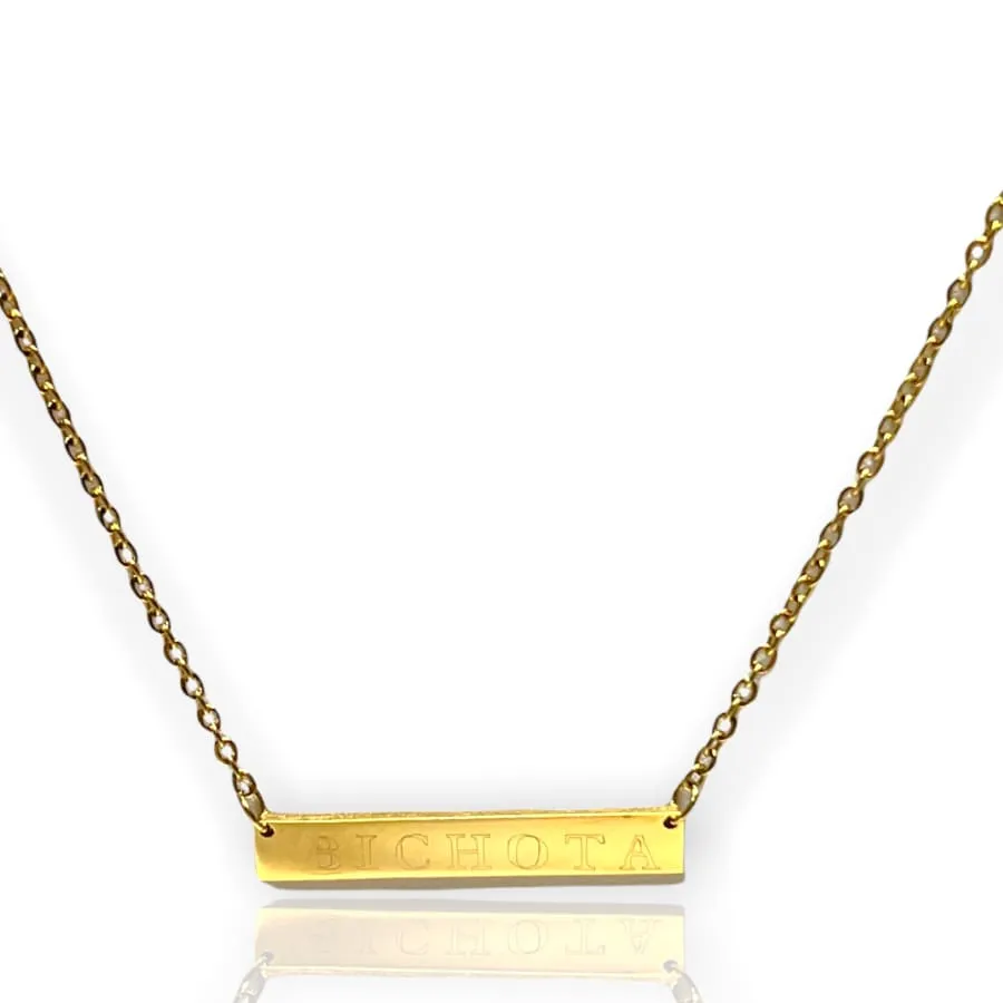 Bichota custom id - necklace 18kts gold plated