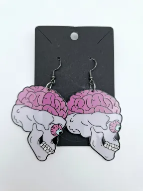 Brain Skull Earrings