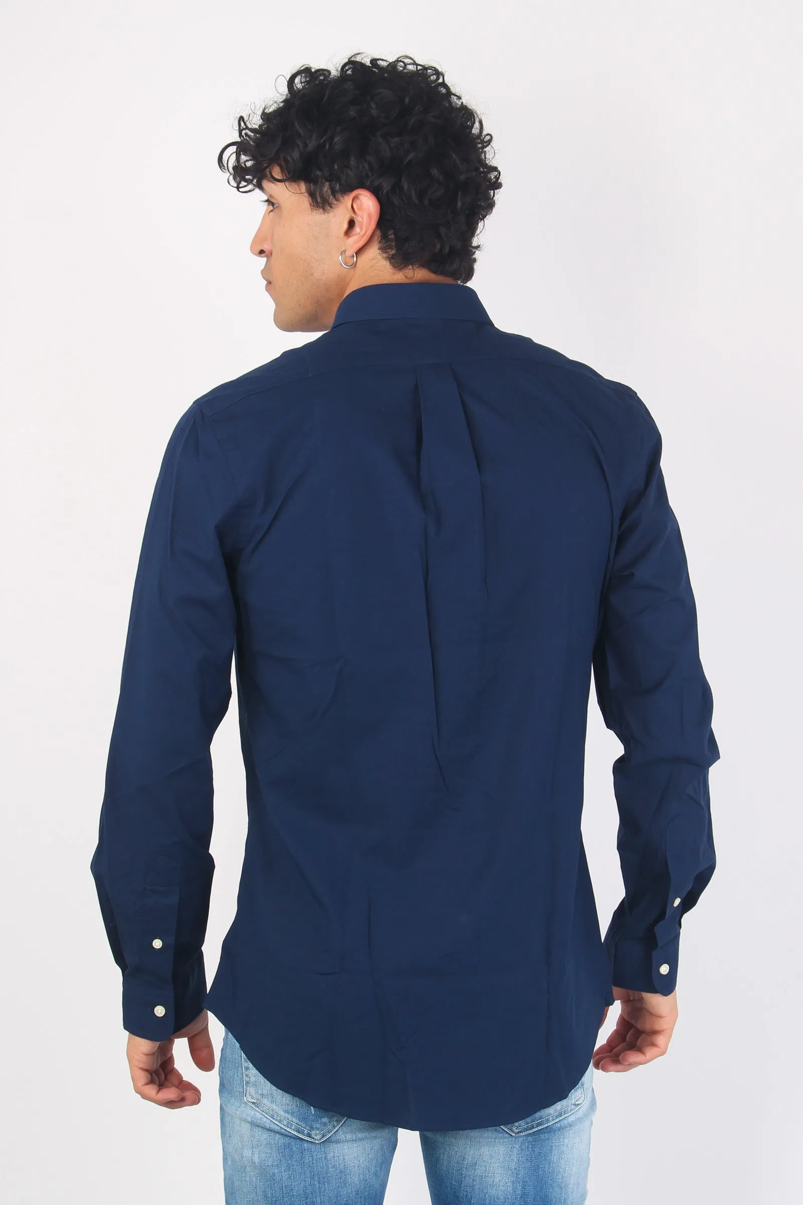 Camicia Popeline Slim Fit Newport Navy