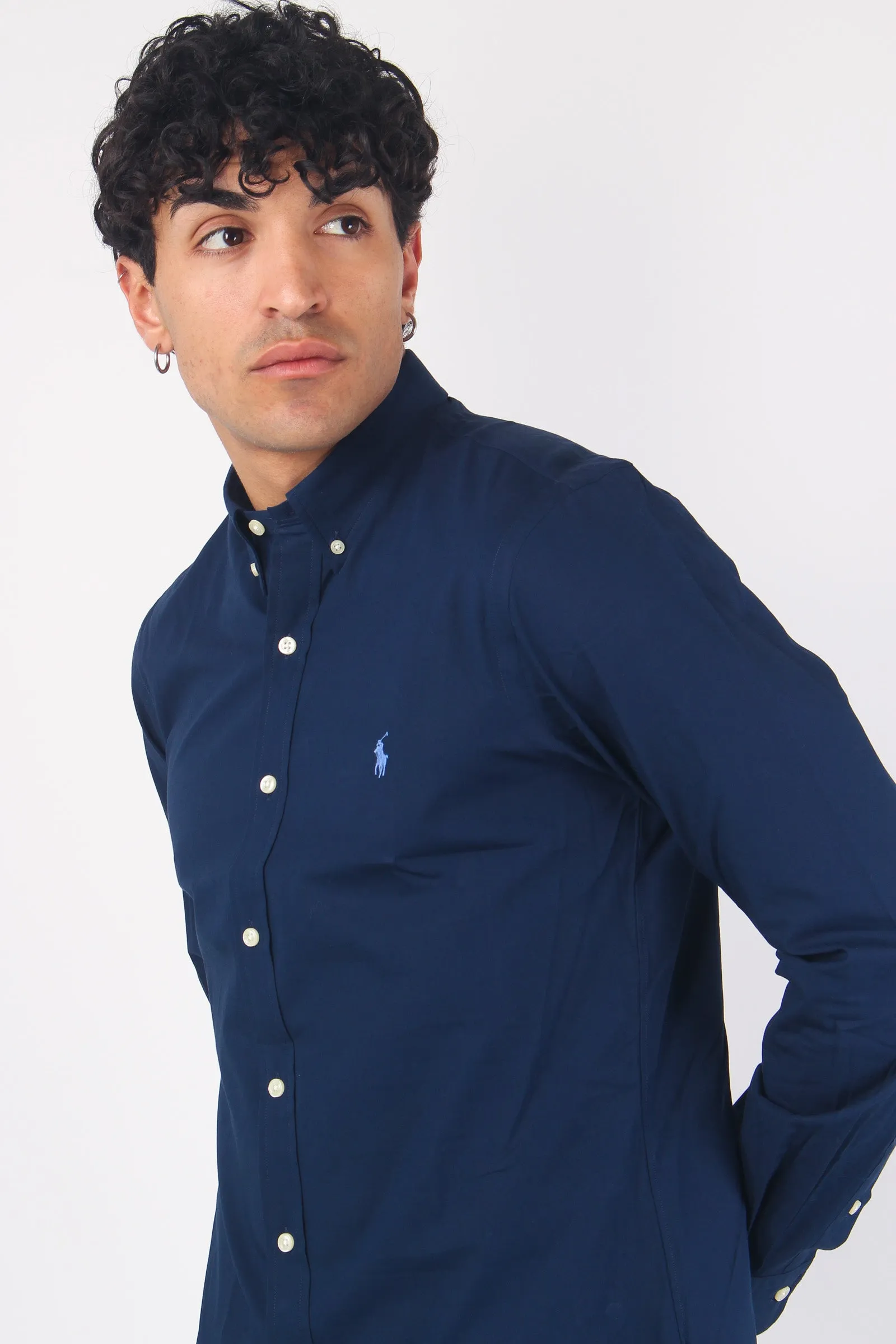 Camicia Popeline Slim Fit Newport Navy