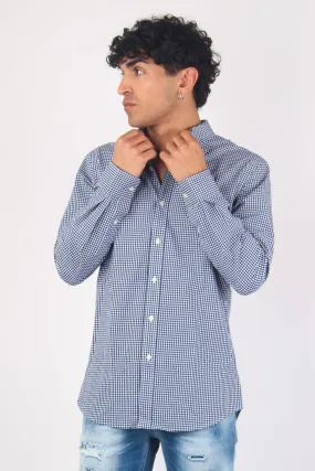 Camicia Vicky Slim Fit Navy/white