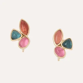 Candy Multi-Colored Tourmaline Cluster Earrings