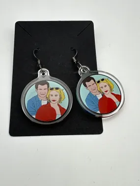 Clarence and Alabama original double sided acrylic earrings