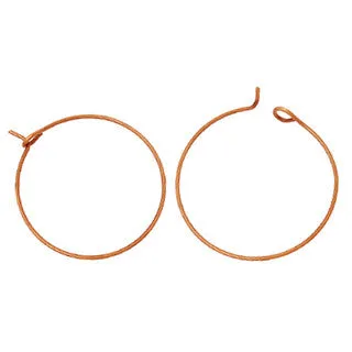 Copper Beading Hoop/Wine Charm 25mm (20 pcs)