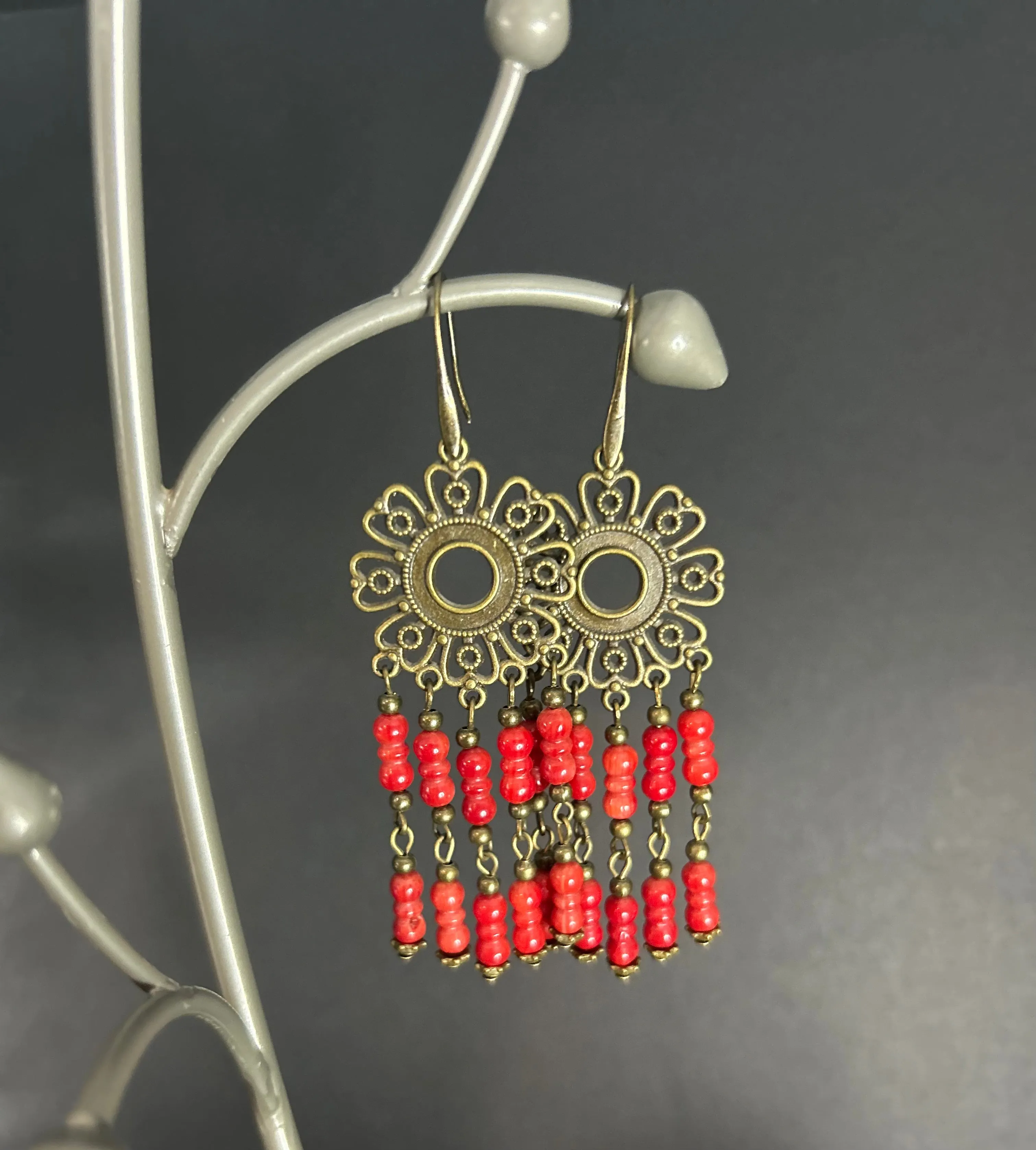 Coral Earrings