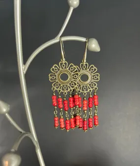 Coral Earrings