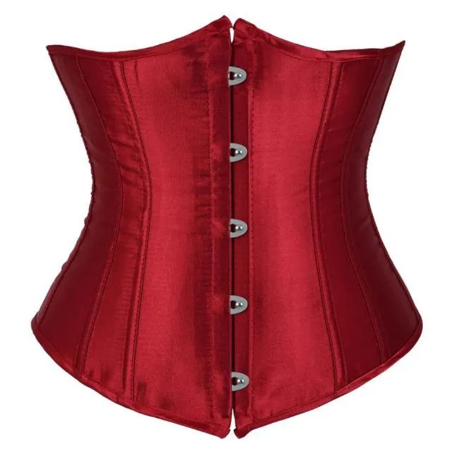 Corset Drag Satin (Wine Red)