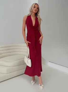 Corzetti Maxi Dress Burgundy