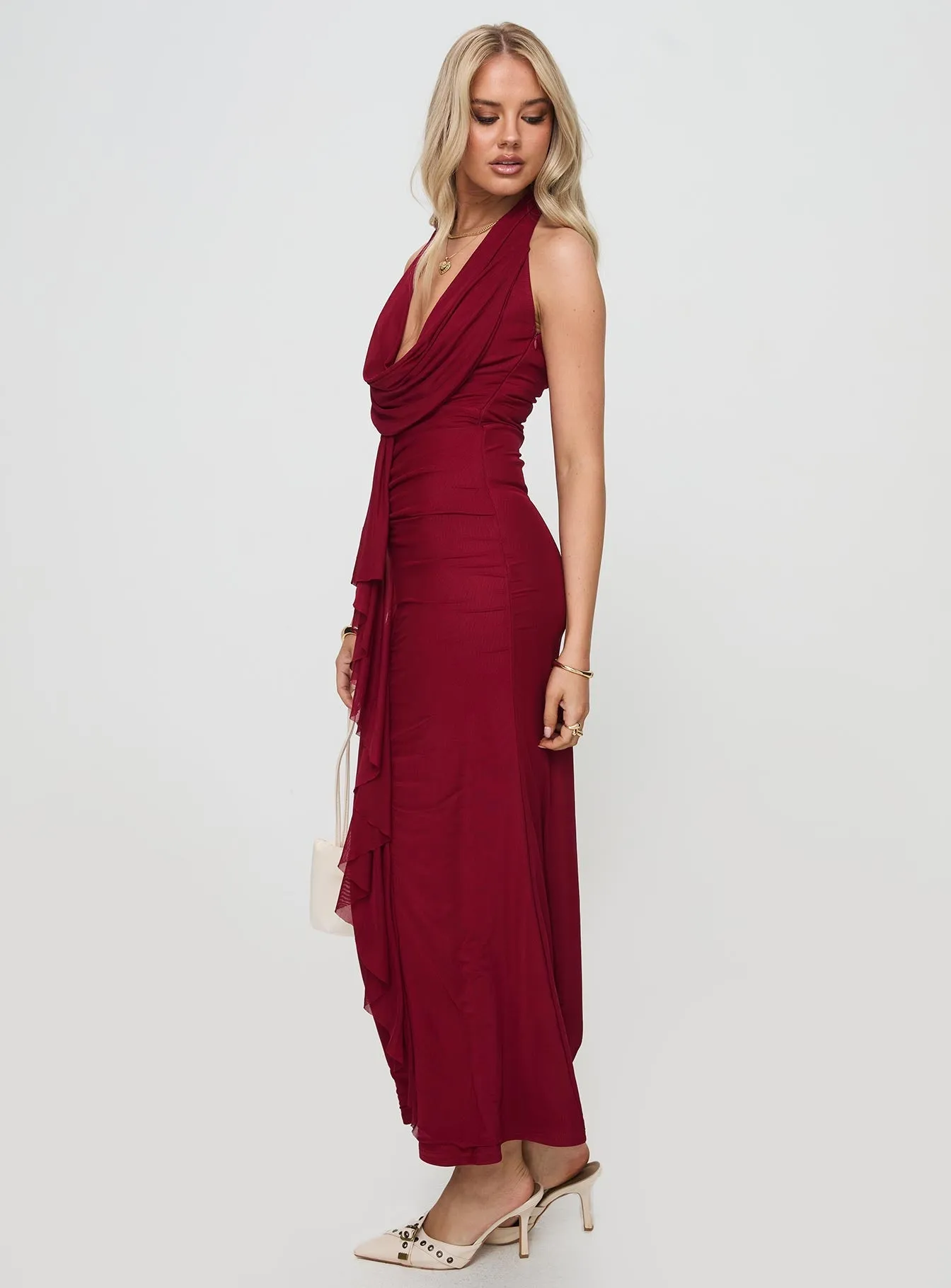 Corzetti Maxi Dress Burgundy