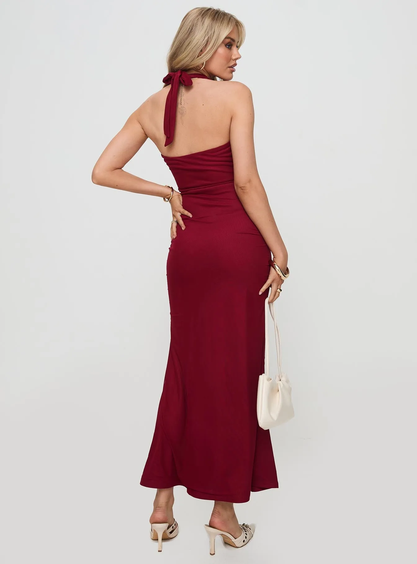 Corzetti Maxi Dress Burgundy