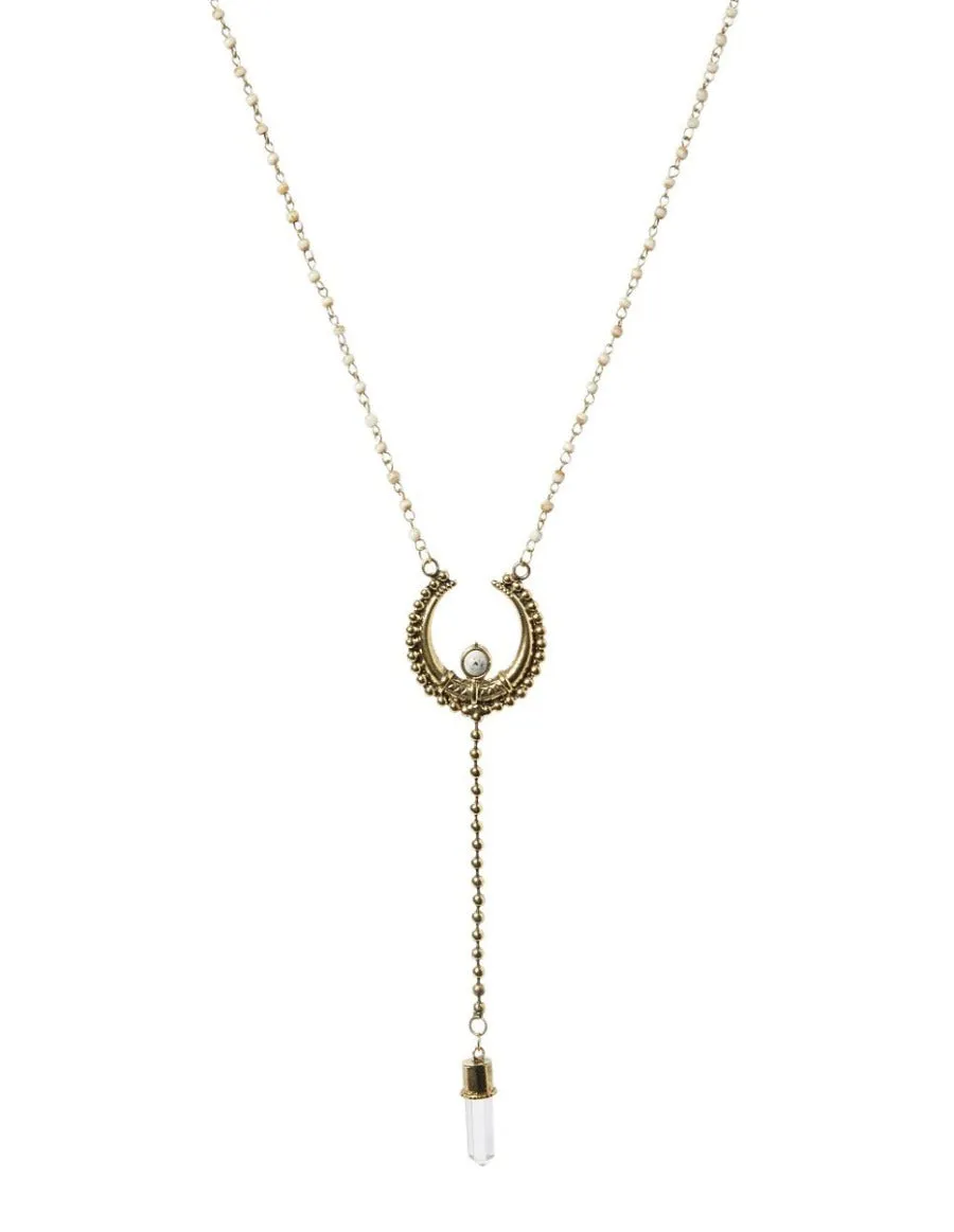 Crescent Moon Charm Necklace