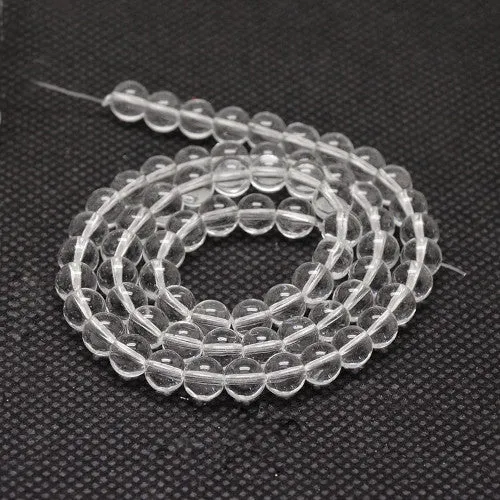 Crystal Glass Beads, Austrian Crystal, Transparent, Round, Clear, 6mm