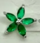 Crystal Green post earrings