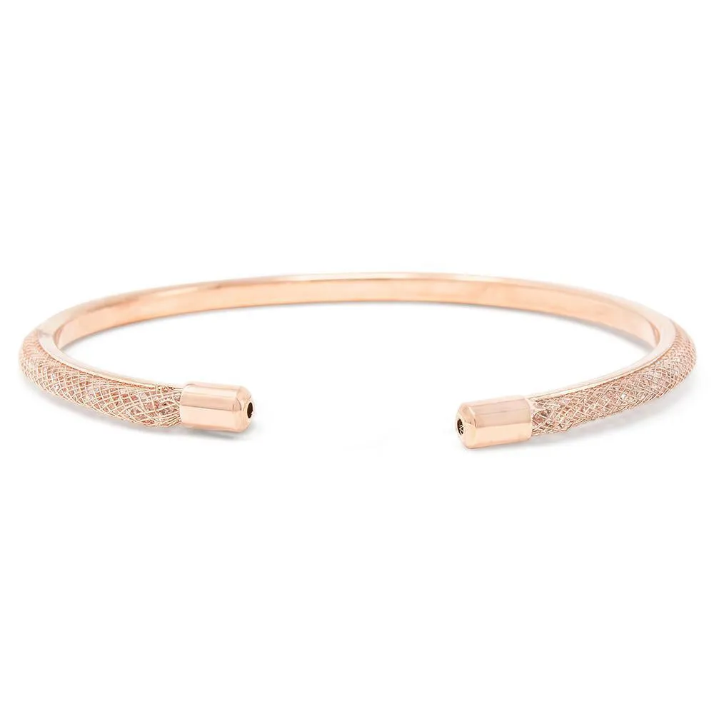 Crystals Mesh Bangle Rose Gold Tone