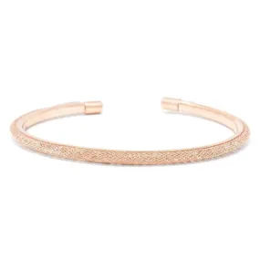 Crystals Mesh Bangle Rose Gold Tone