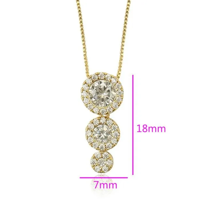 Cubic Zirconia Halo Necklace