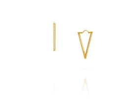 Diamond V Earrings | Gold