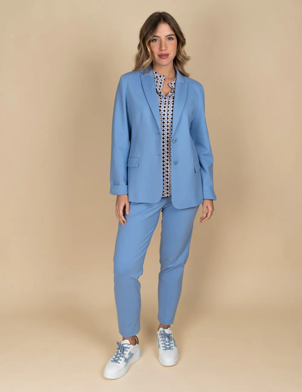 Elena Mirò - Pantaloni slim fit azzurro