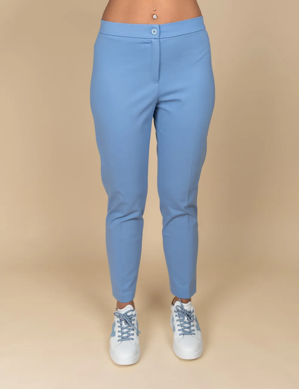 Elena Mirò - Pantaloni slim fit azzurro