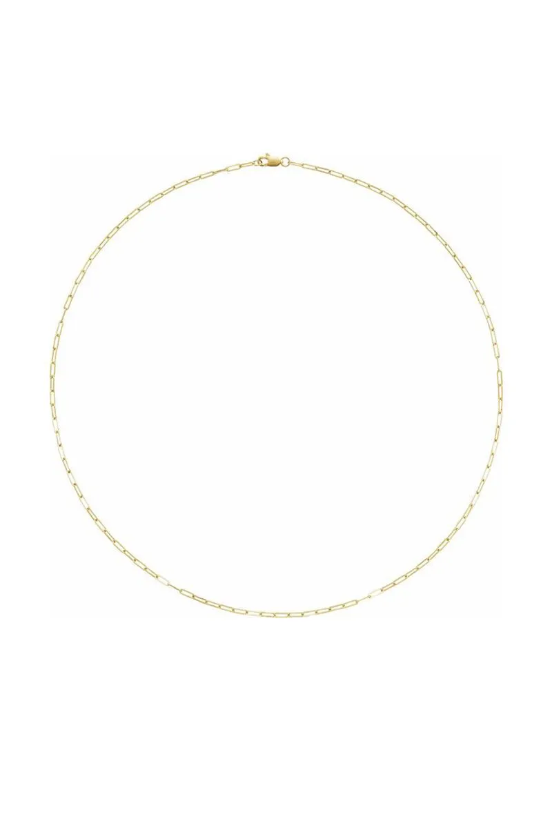 Elongated Link Chain Bracelet - 14k Yellow Gold