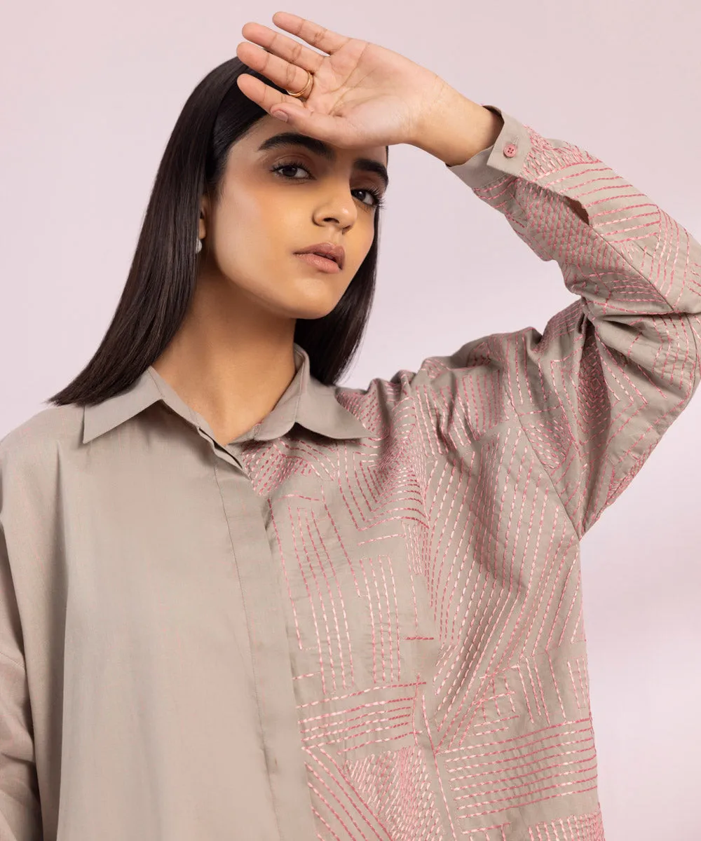 Embroidered Cotton Shirt