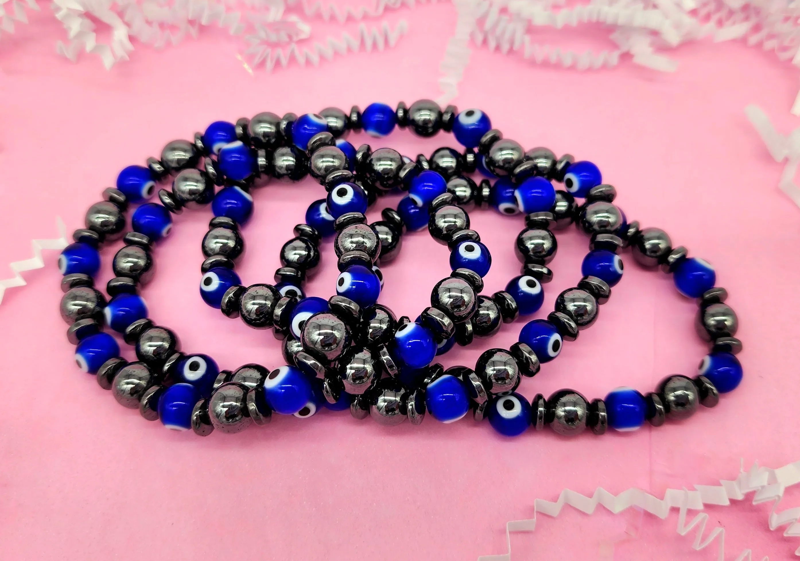 Evil Eye Hematite Bracelet