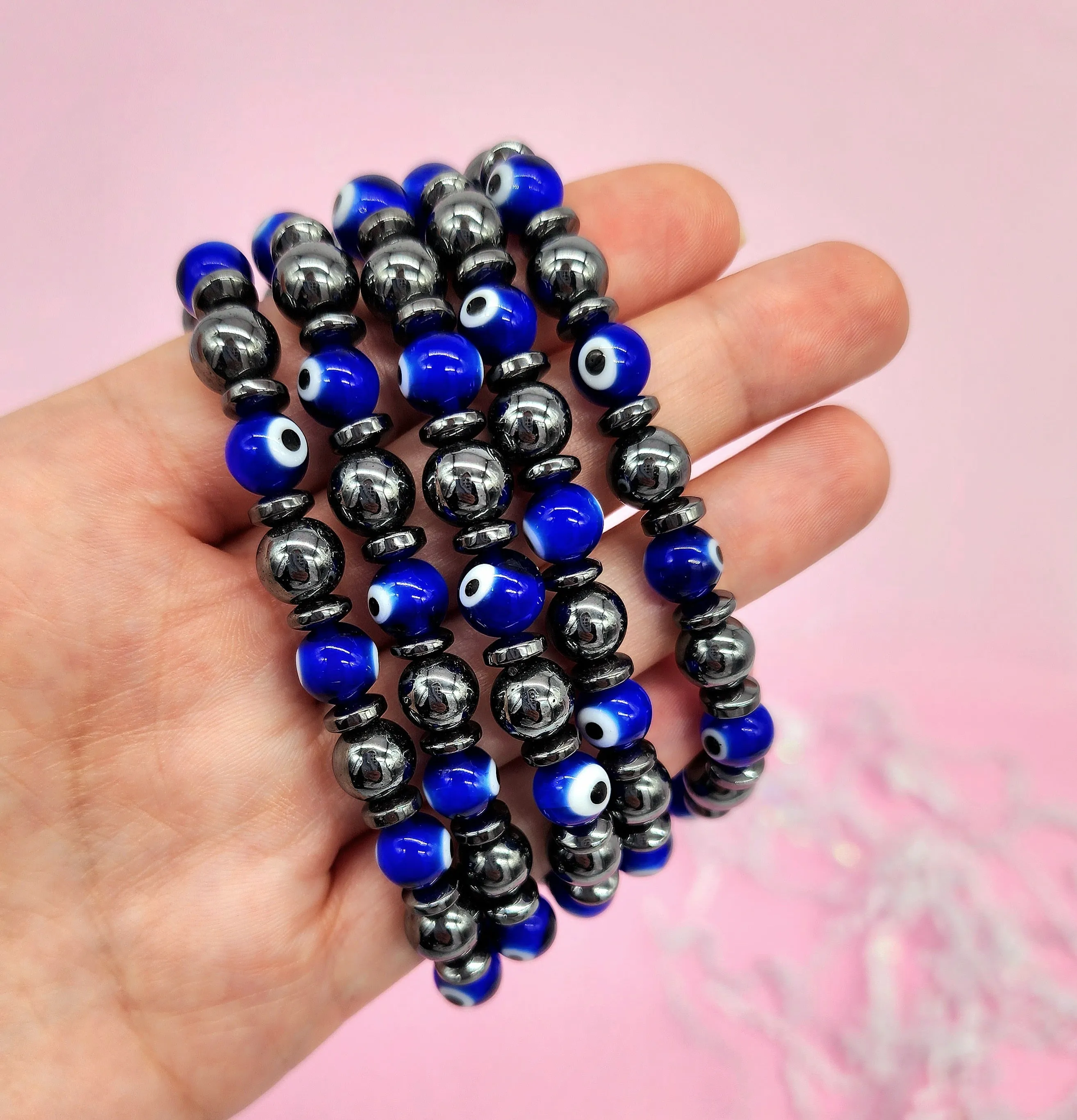 Evil Eye Hematite Bracelet