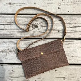 Fall - Mini Crossbody - Caramel P YTHON Embossed