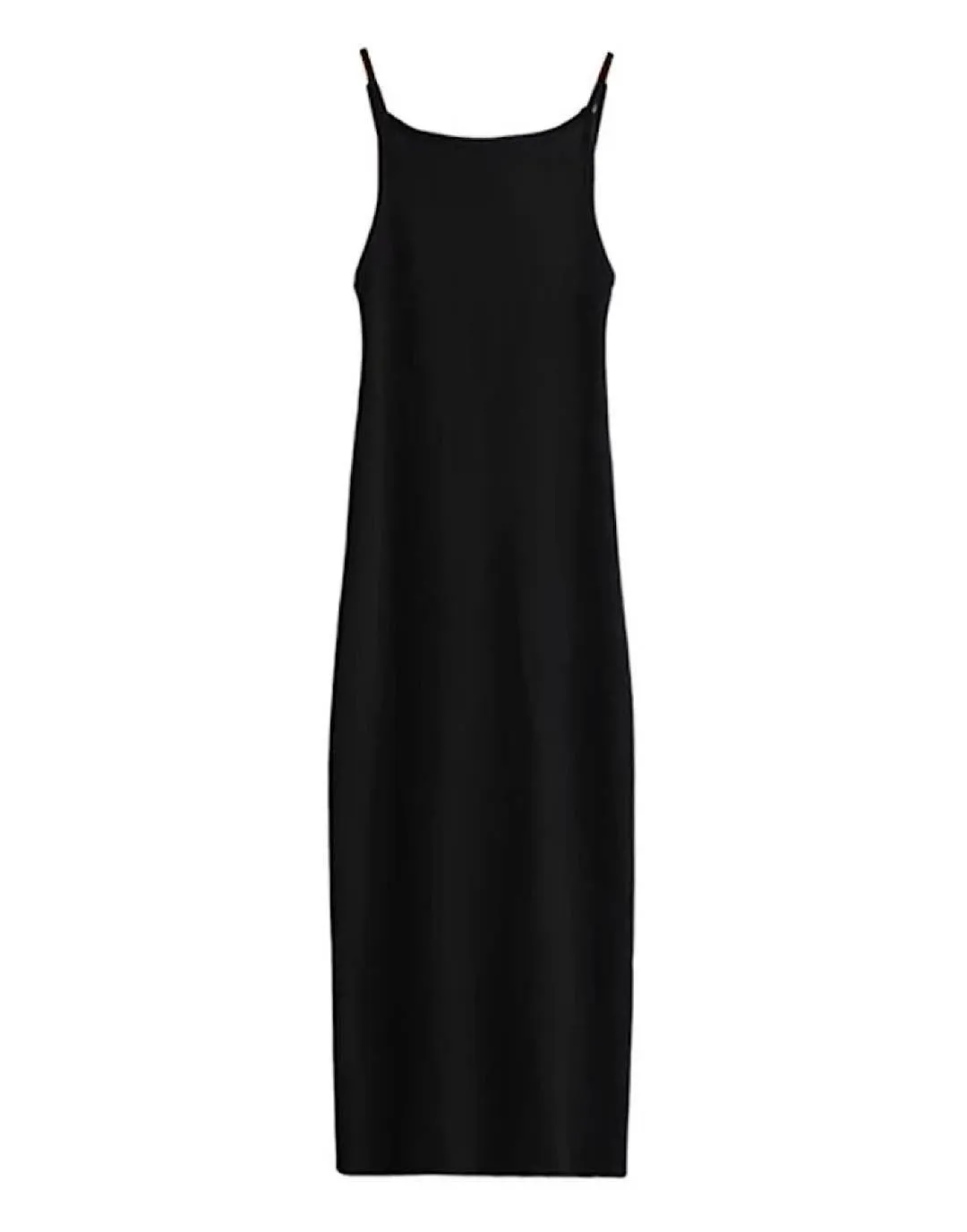 Fitted Plain Knit Midi Dress