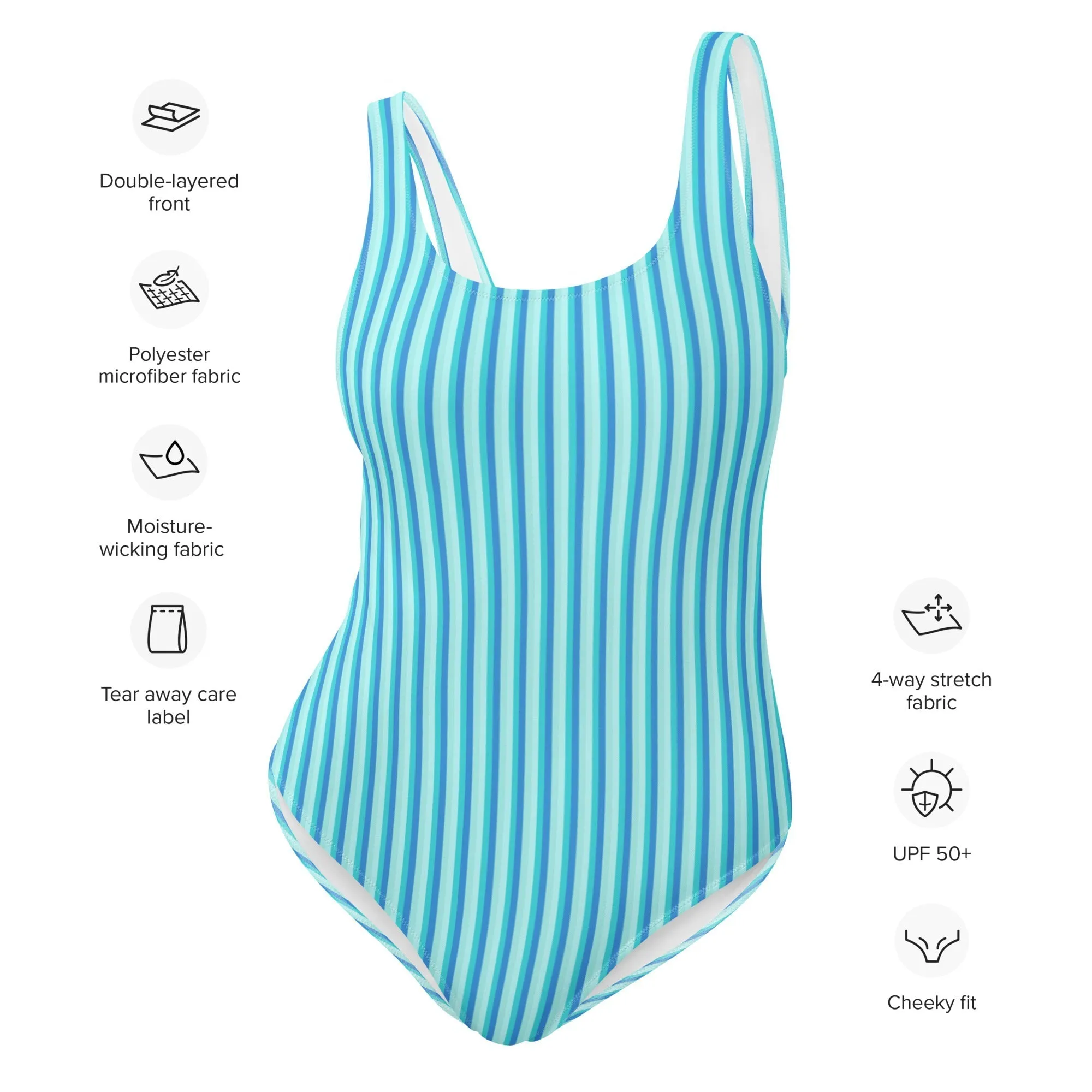 FLORIDA ECO ONE PIECE SWIMSUIT - BLUE STRIPES