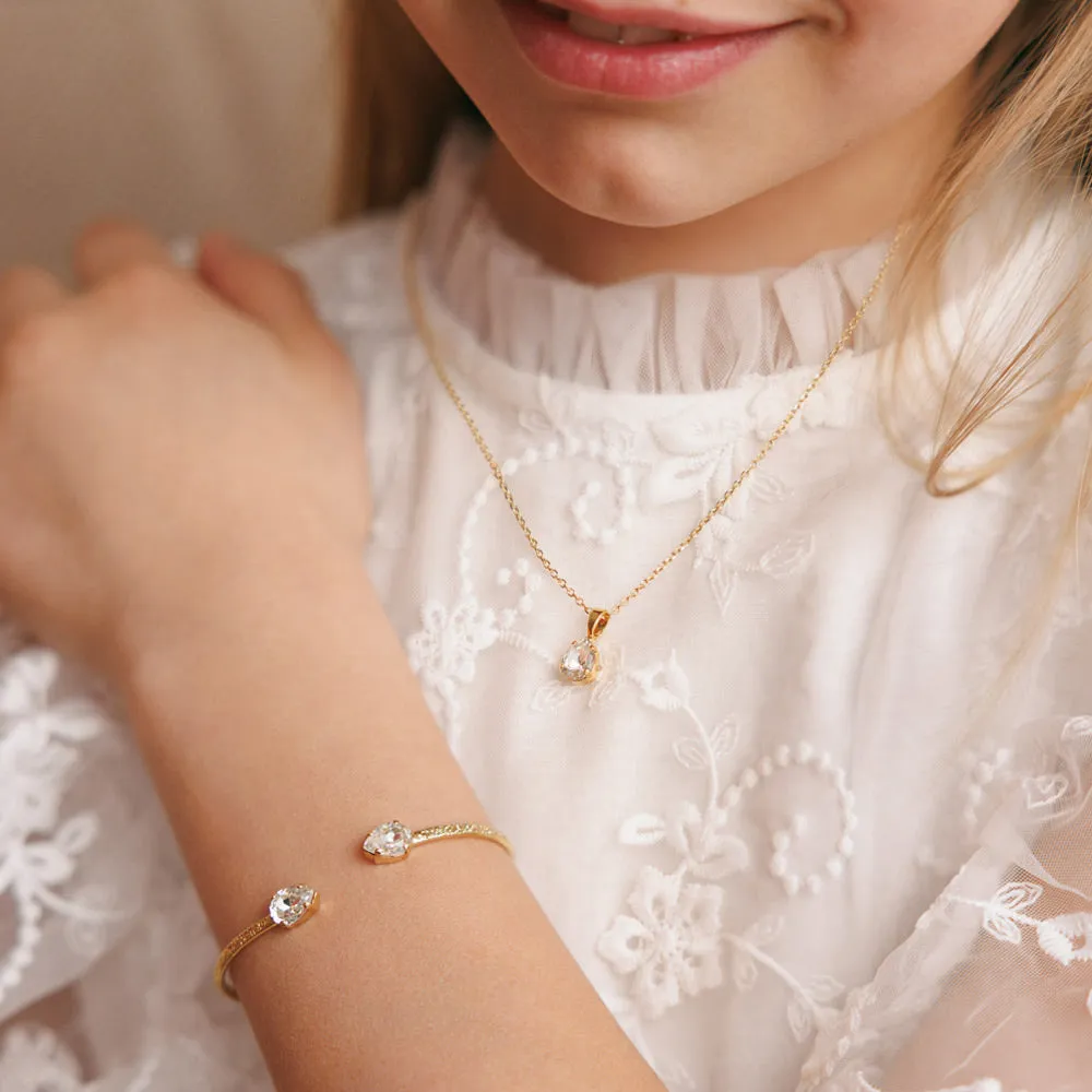 Flower Girl Bracelet / Crystal (children size)