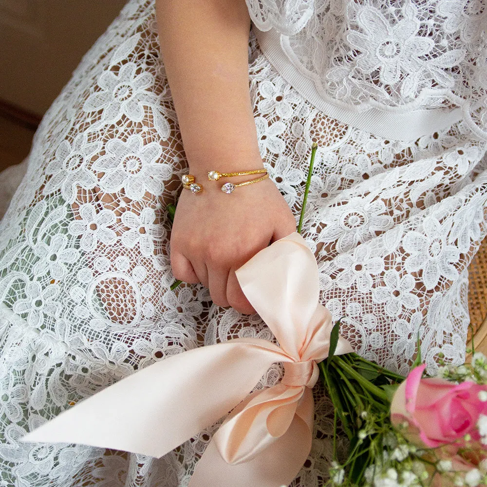 Flower Girl Bracelet / Crystal (children size)