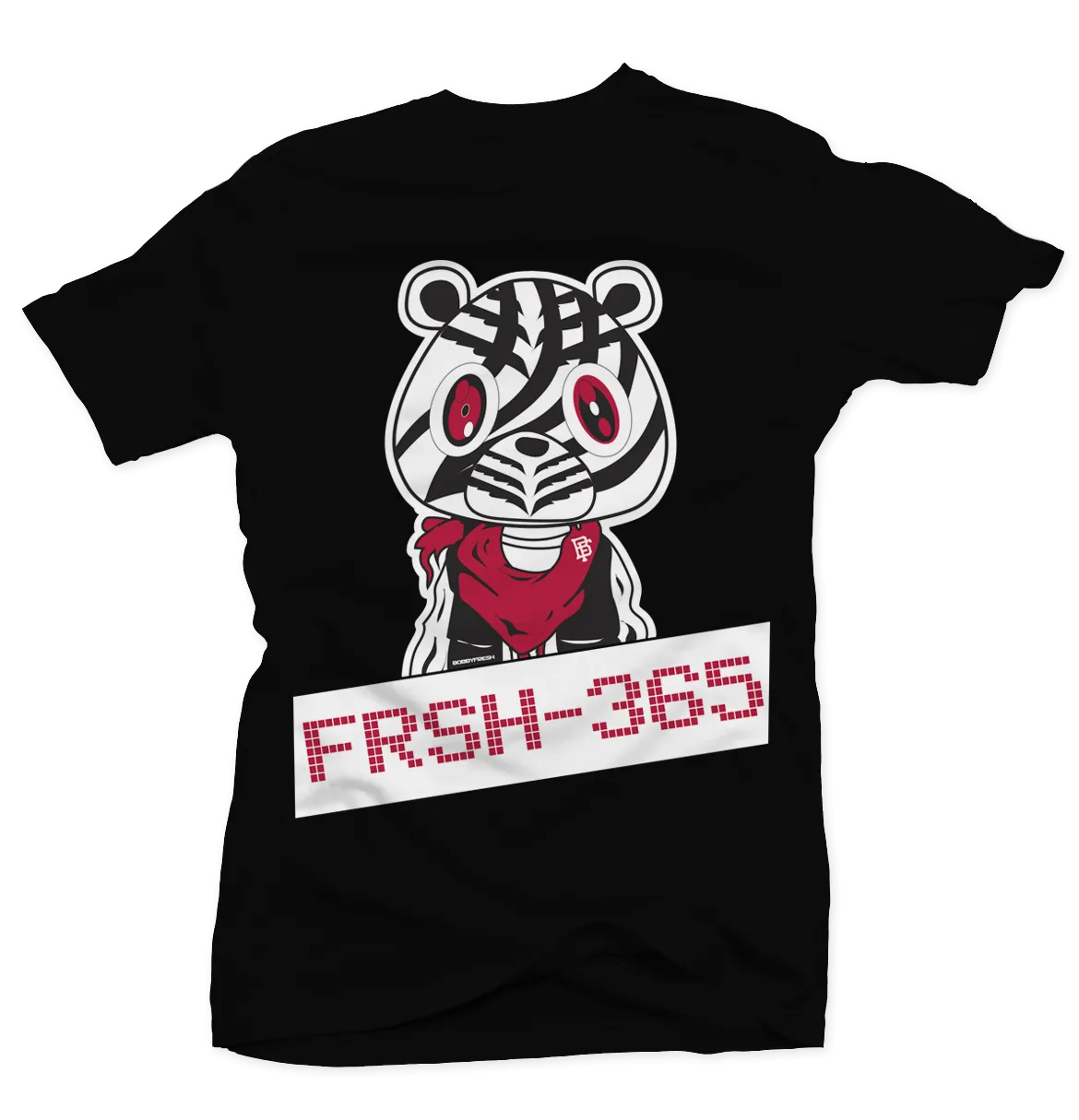 FRSH 365 Black Tee (Zebras)