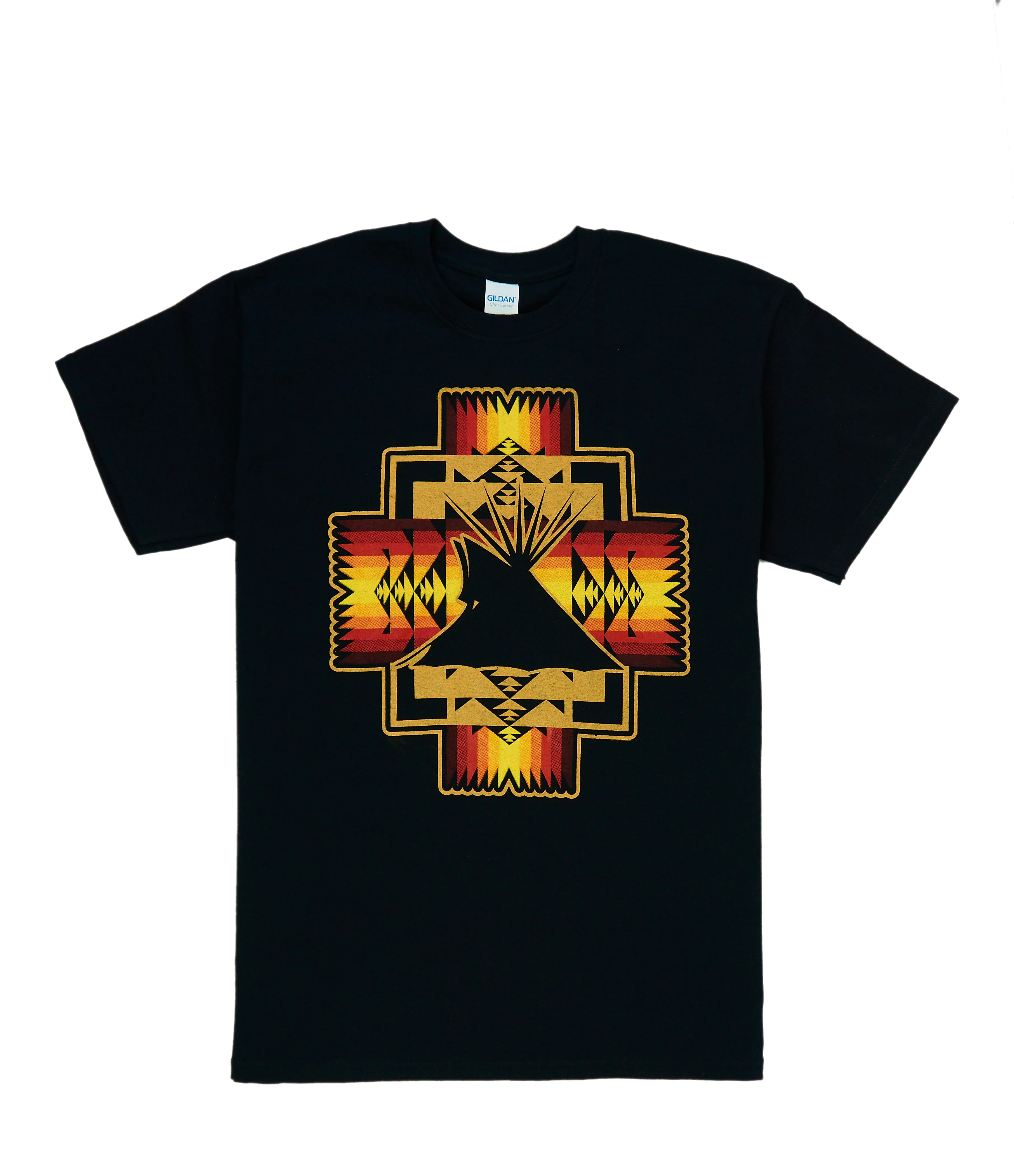 Geometric Tepee Tee, Black