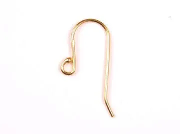 Gold Plated Brass Ball End Ear Wire (50 pcs)