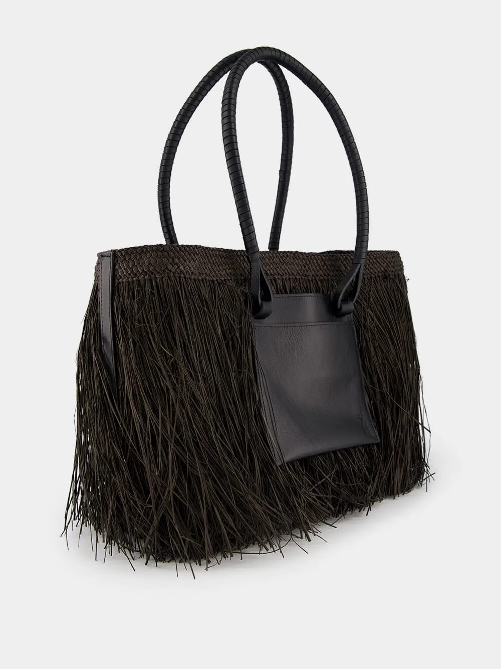 Iraca Palm Fringe Bags