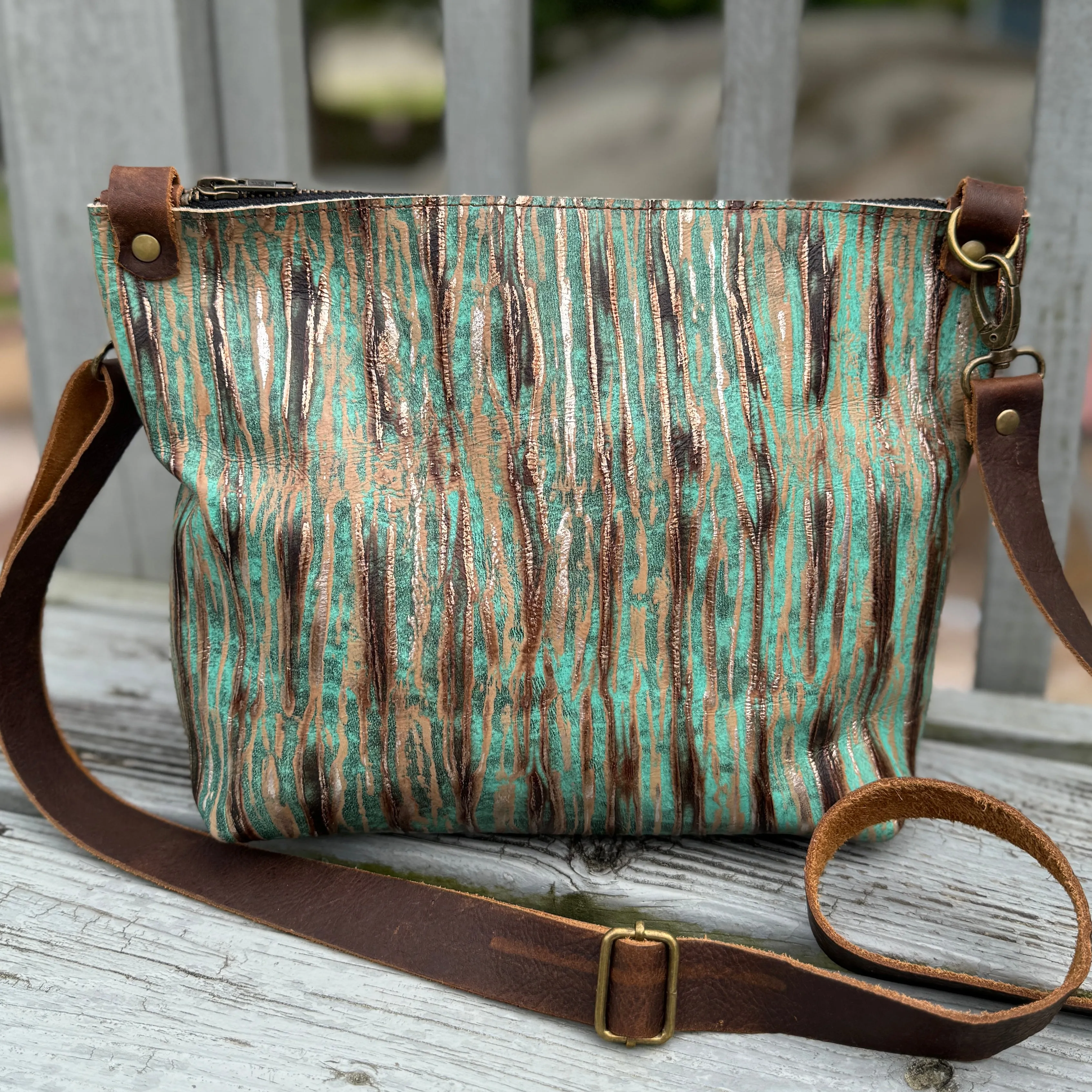 Just Go Zippered Crossbody Bag - Beachwood