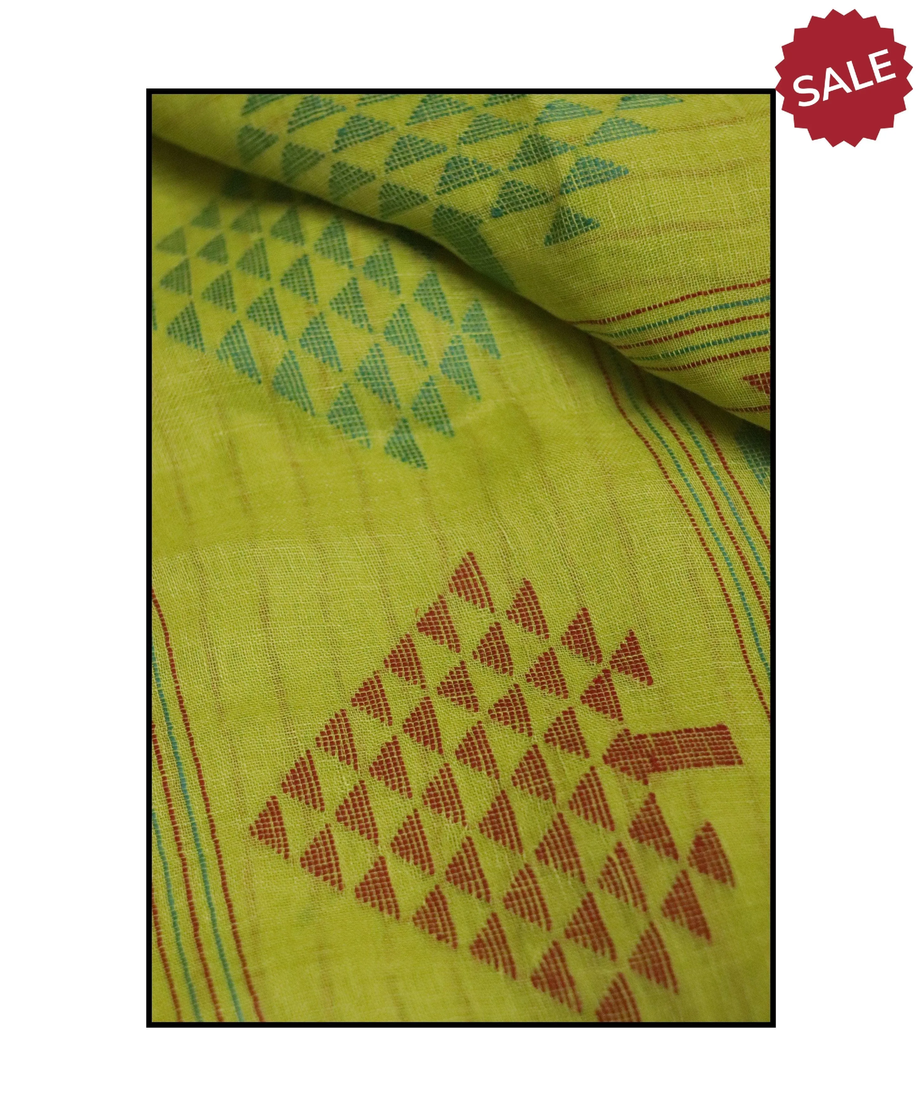 Kaisori Ekaya Harita Linen Jamdani saree