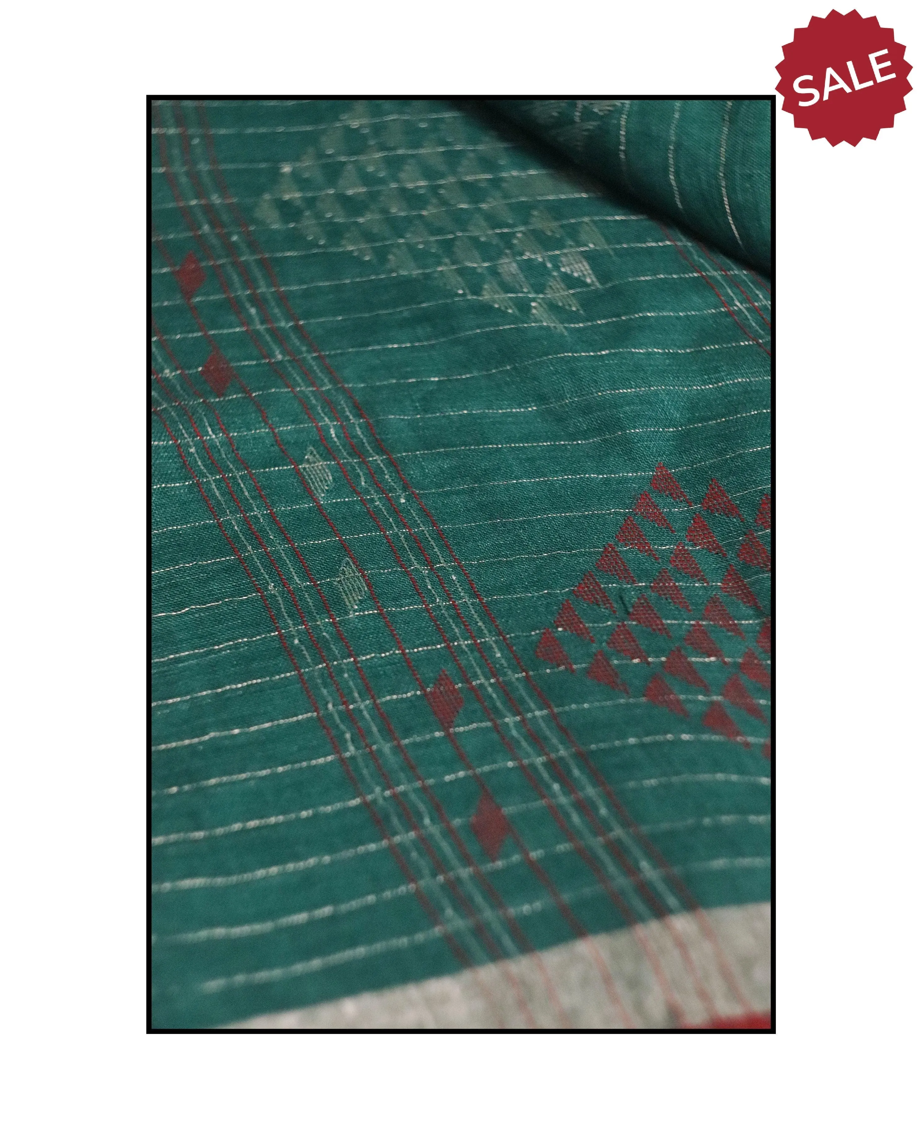 Kaisori Ekaya Tusli Linen Jamdani saree