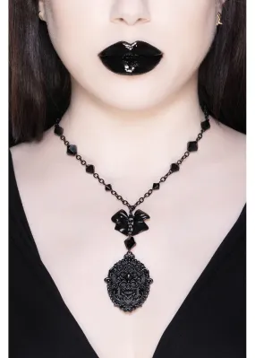 Killstar Madame Morte Skull Necklace Black