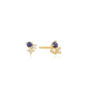 Lapis Star Stud Earrings