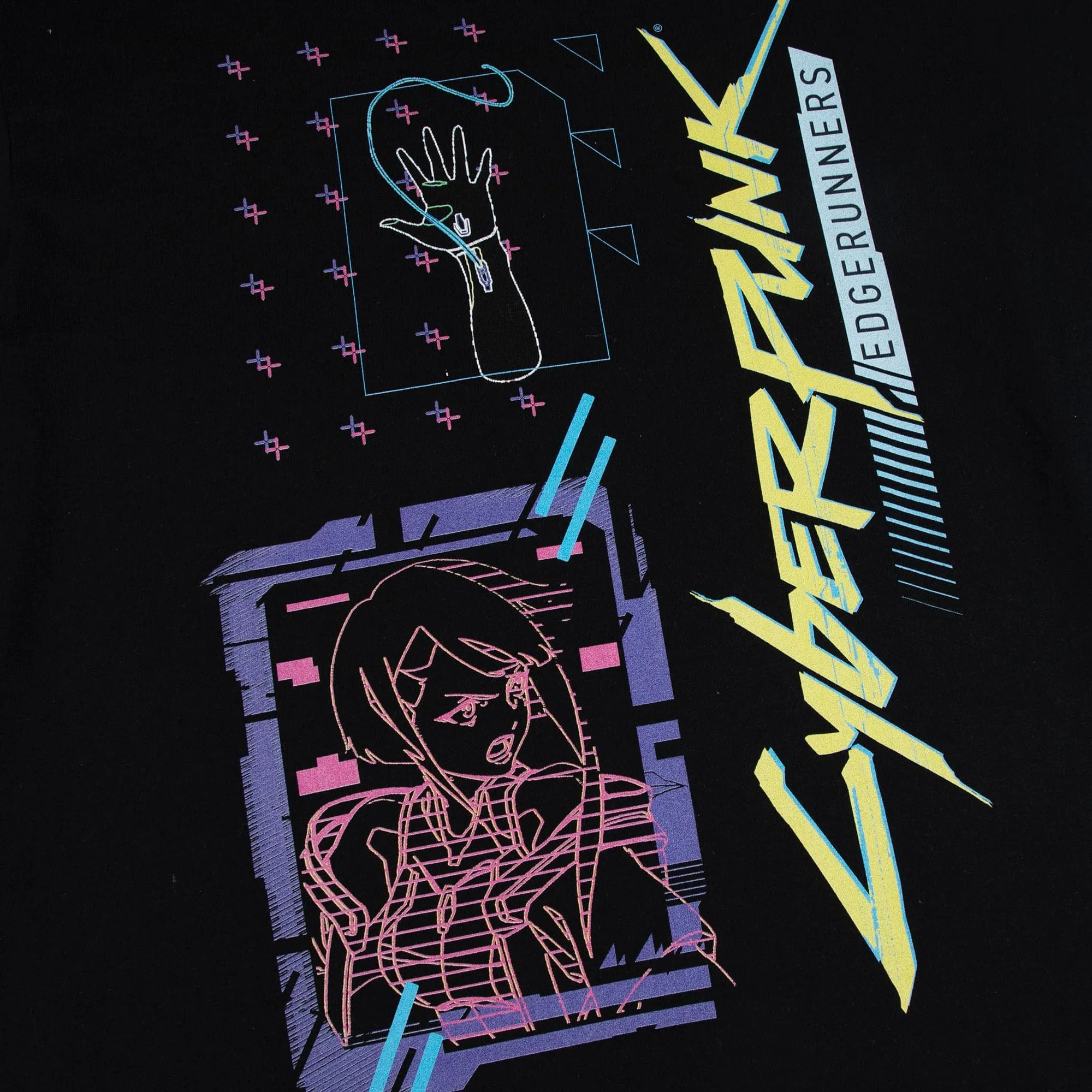 Lucy Neon Outlines Black Tee