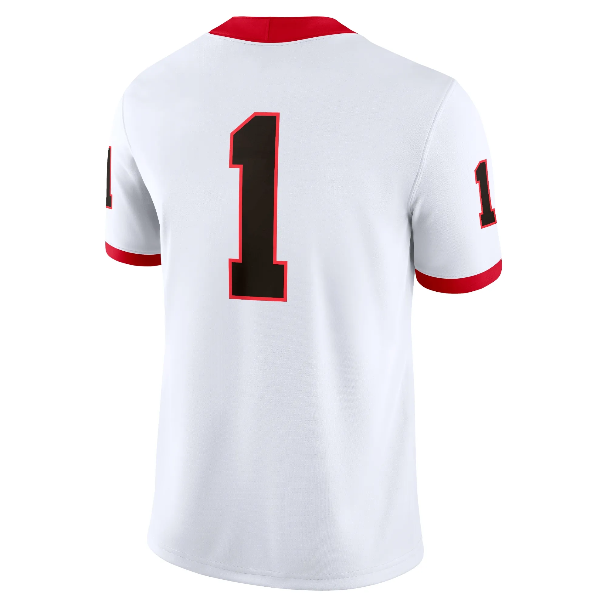 Men's Nike #1 White Georgia Bulldogs Game Jersey