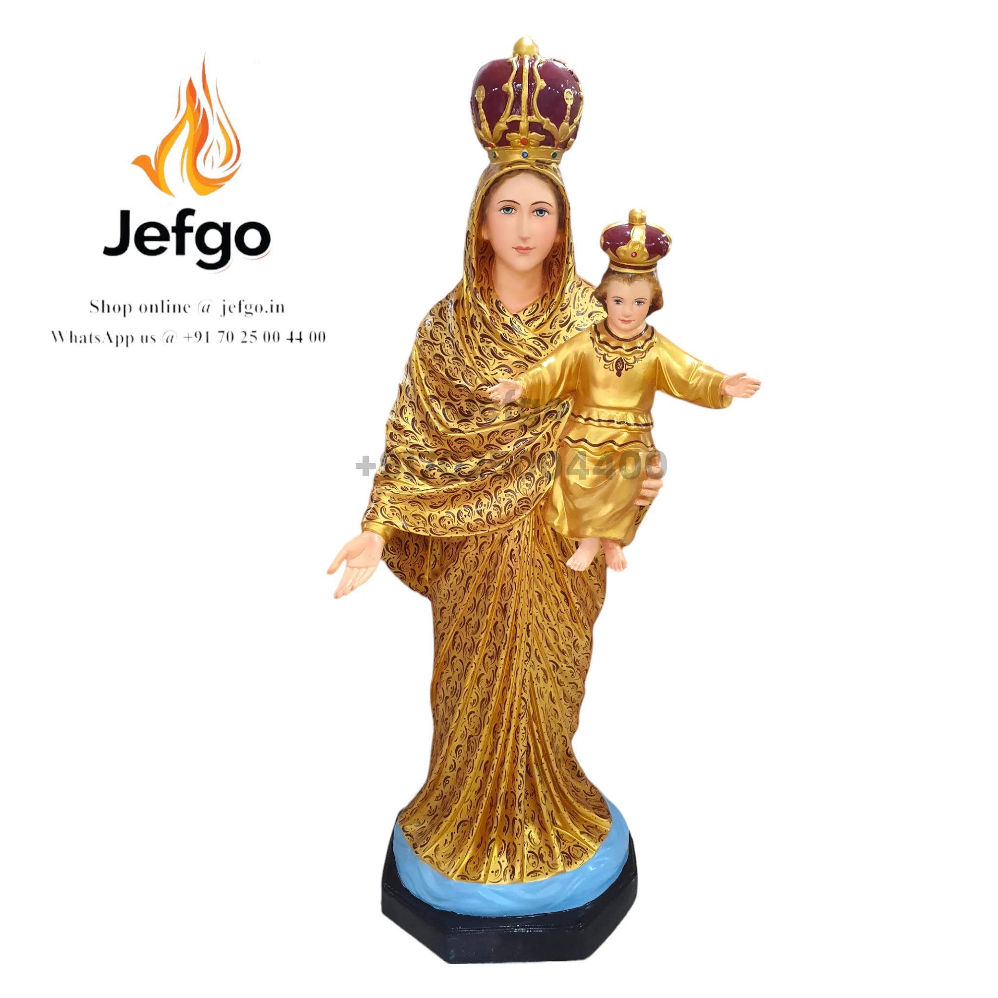 Mother Mary with Infant Jesus in Saree 72inch/6 feet