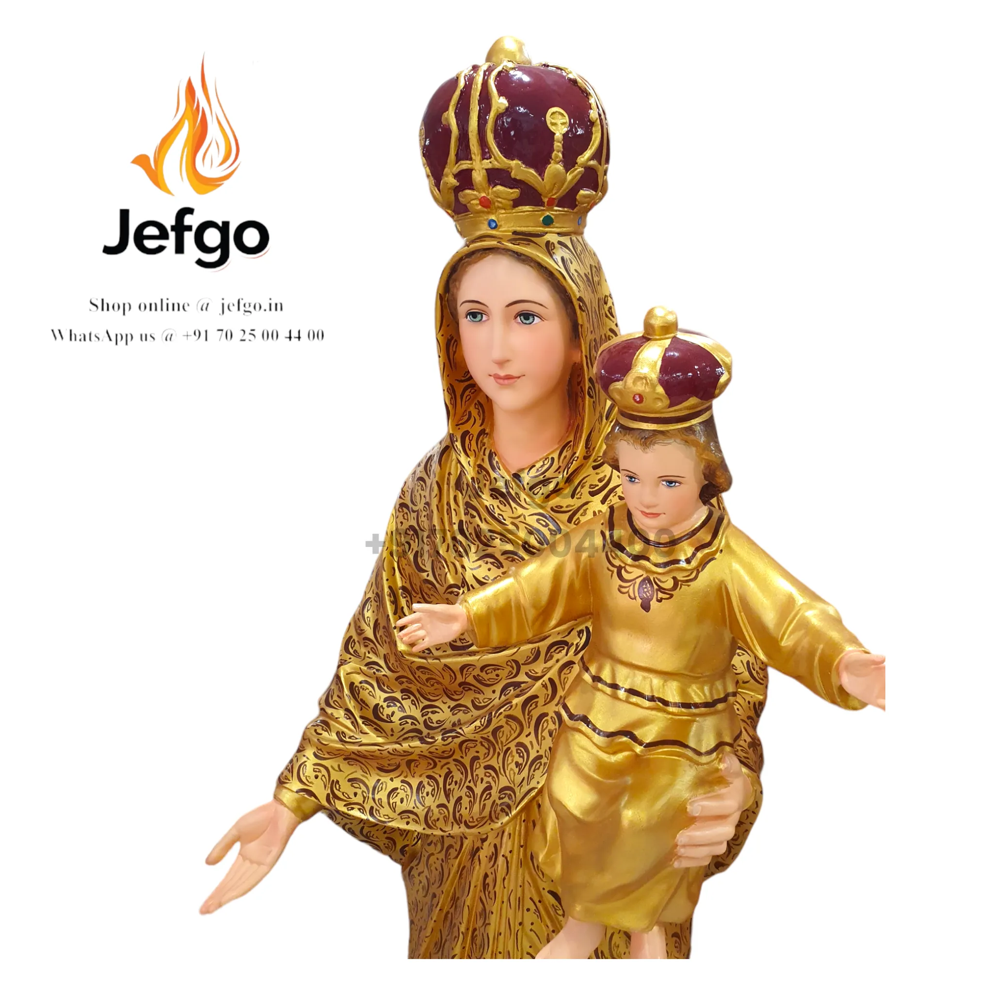 Mother Mary with Infant Jesus in Saree 72inch/6 feet