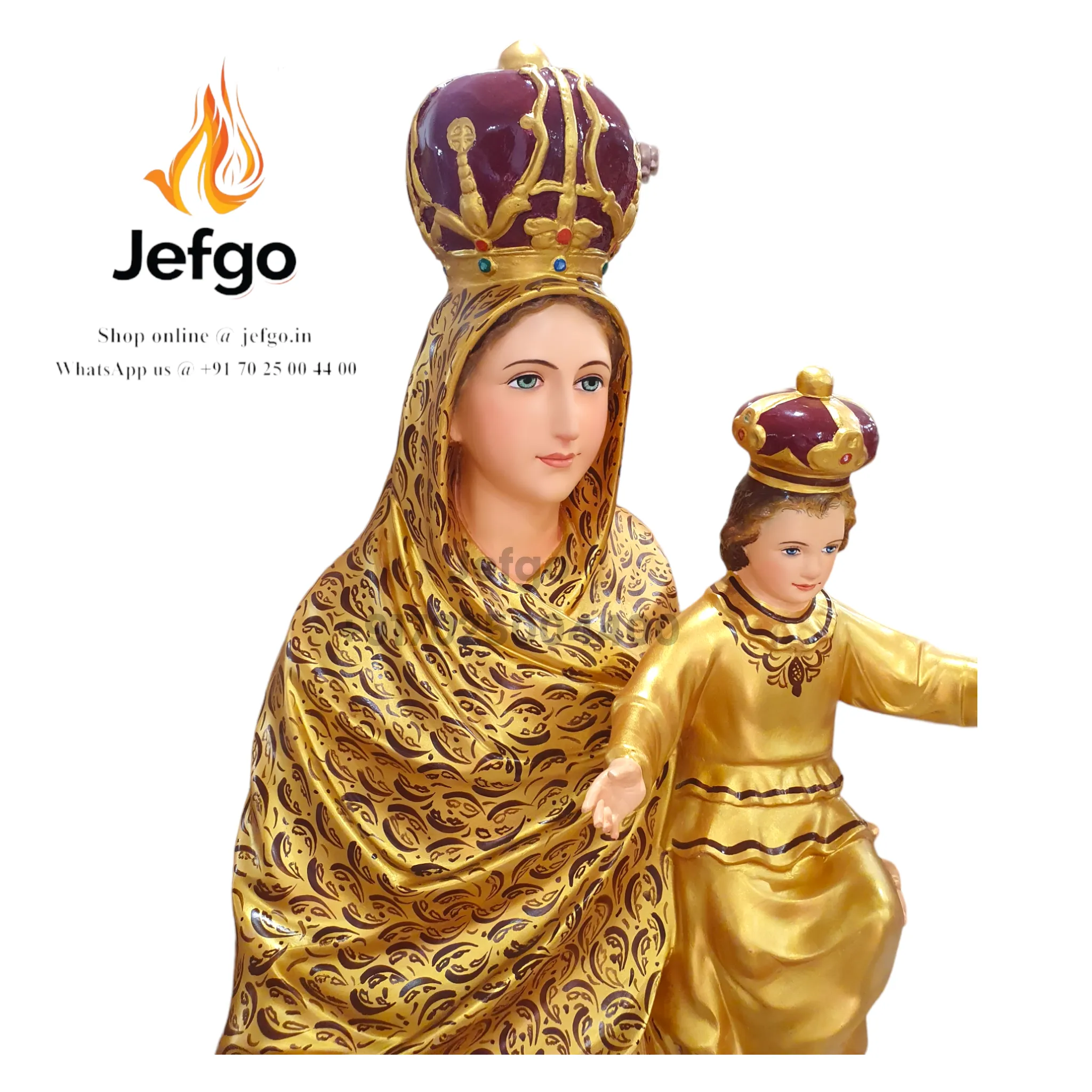 Mother Mary with Infant Jesus in Saree 72inch/6 feet